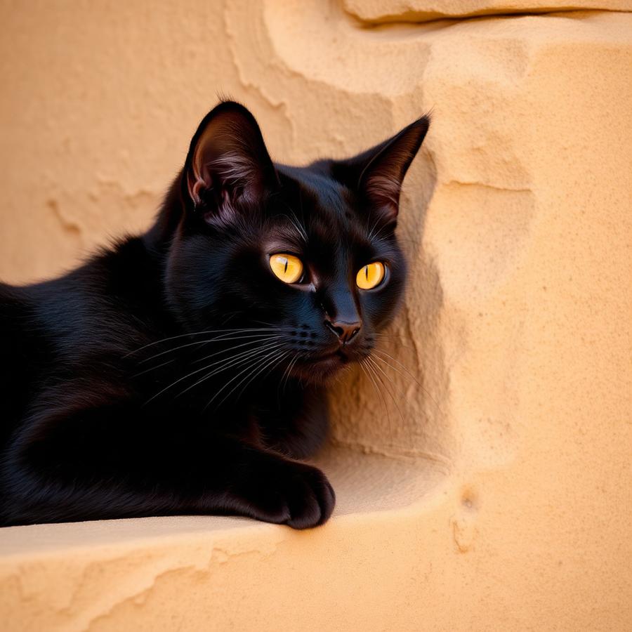 Shadow, a cat cared for by Meow Dubai